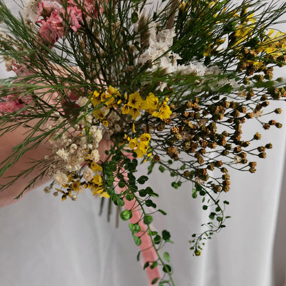 Minikytice ze stabilizovaných květin Rozkvetlá louka, detail