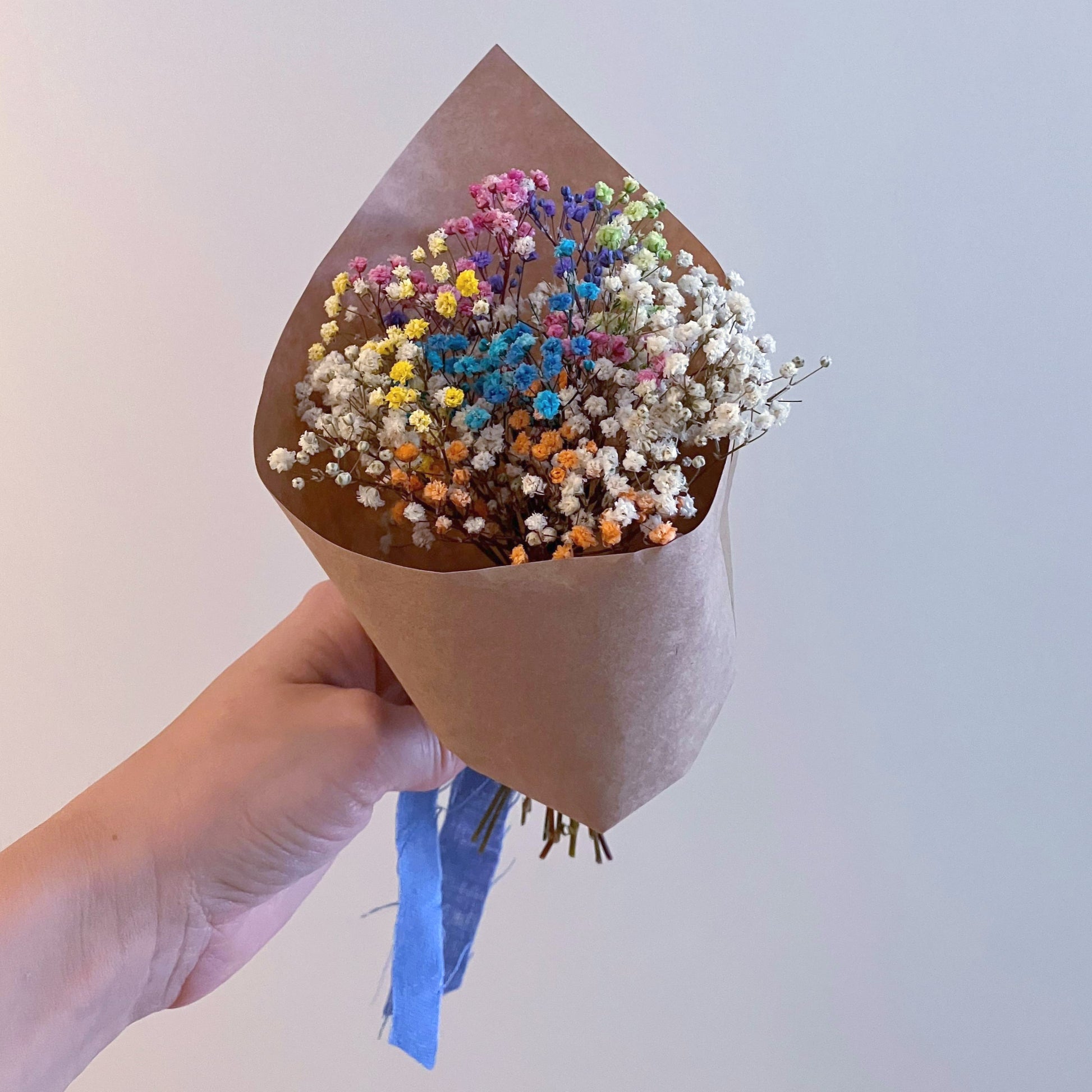 Stabilizovaná minikytice Duha v oblacích barevná