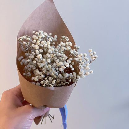 Stabilizovaná minikytice Duha v oblacích přírodní bílá