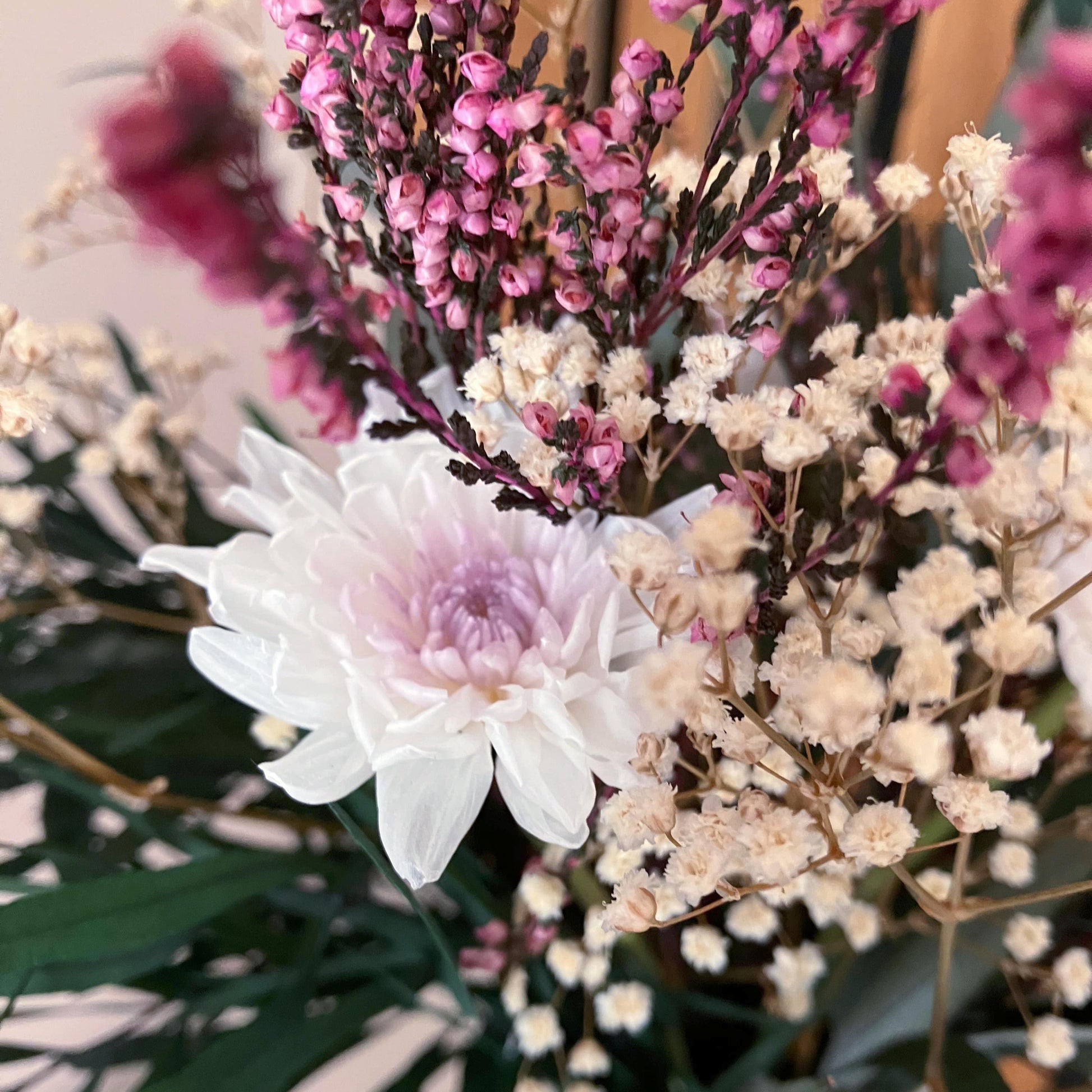 Stabilizovaná kytice "Rosa v trávě"