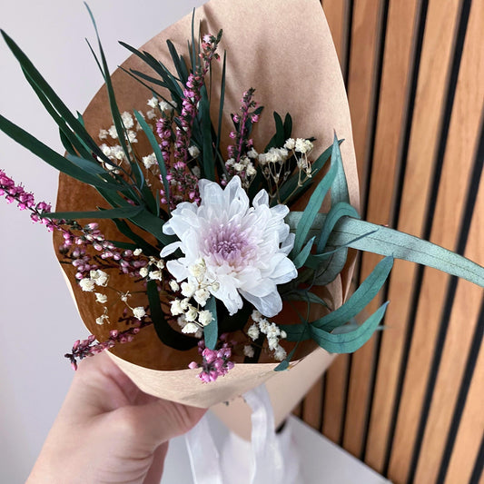 Stabilizovaná minikytice "Rosa v trávě"