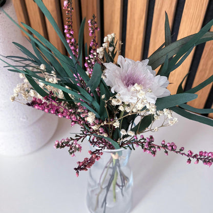 Stabilizovaná minikytice "Rosa v trávě"